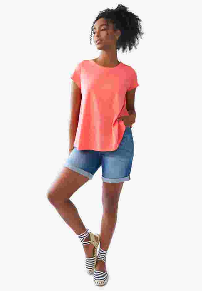 Denim Boyfriend Shorts image number 0