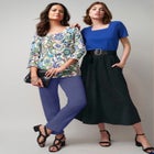 Stretch Cotton Scoop Neck Tee image number null