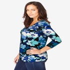 Stretch Cotton Scoop Neck Tee image number null