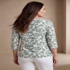 Stretch Cotton Scoop Neck Tee image number 1