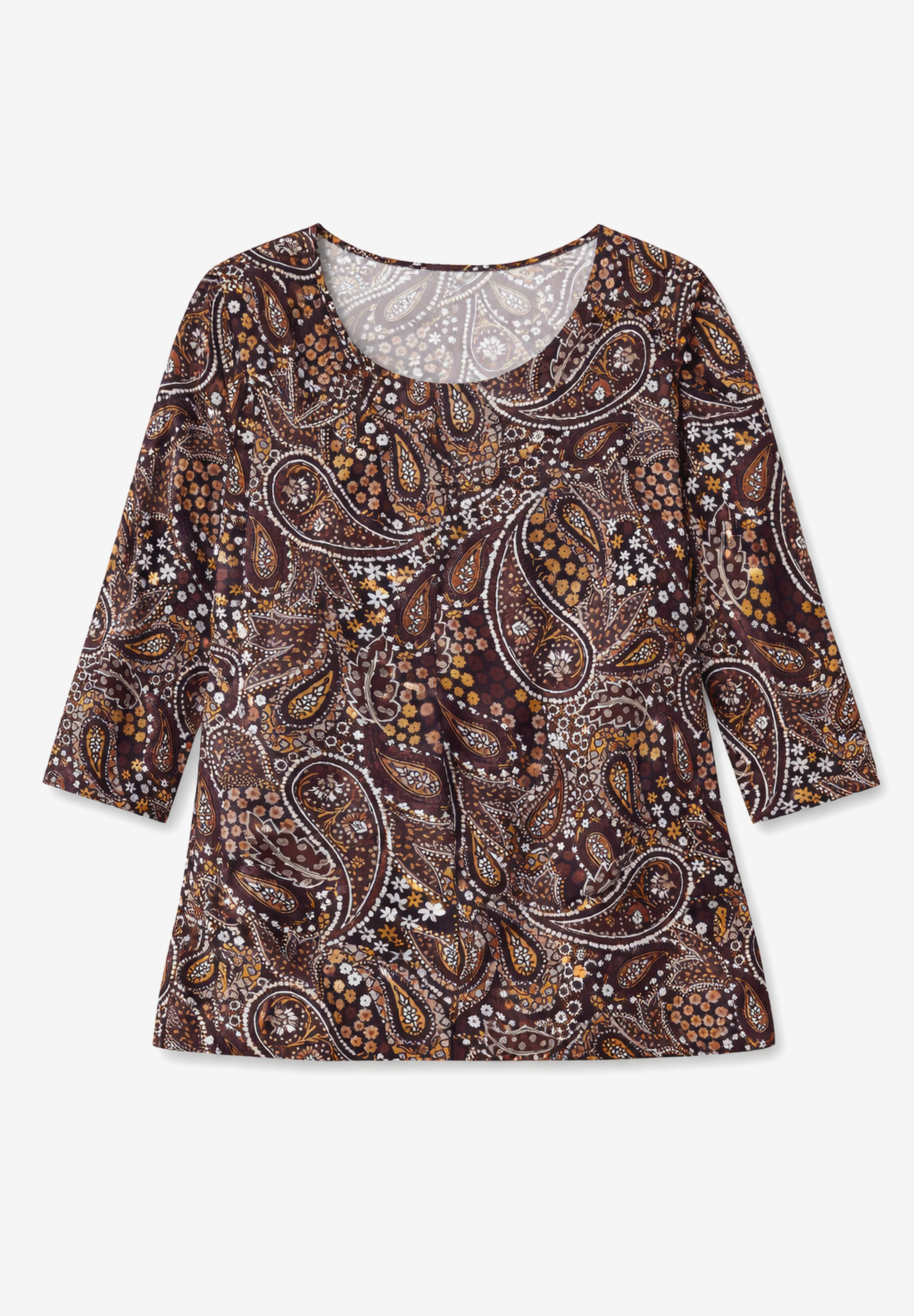 Stretch Cotton Scoop Neck Tee image number 3