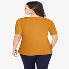 Stretch Cotton Square Neck Tee image number null