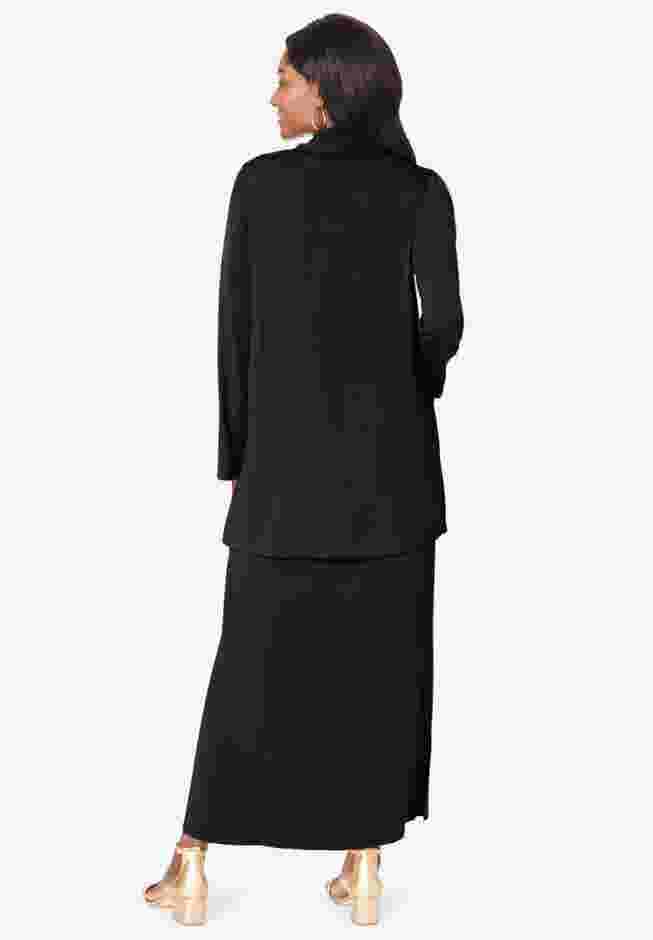 2-Piece Cowlneck Jacket Dress image number 1