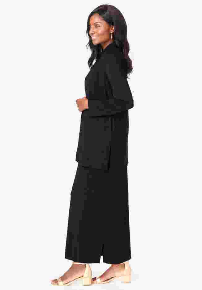 2-Piece Cowlneck Jacket Dress image number 2
