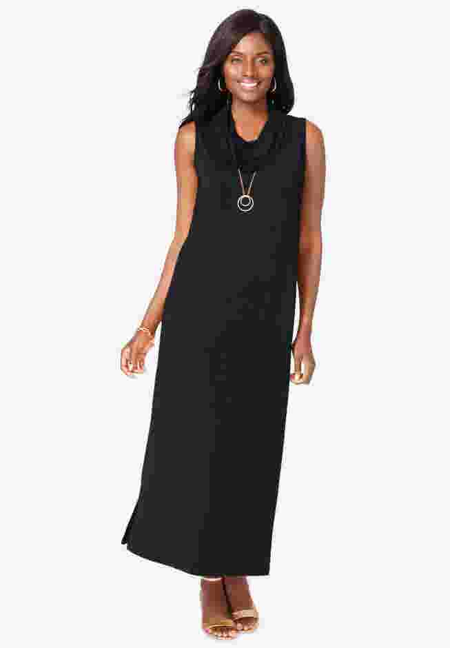 2-Piece Cowlneck Jacket Dress image number 3