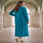 2-Piece Cowlneck Jacket Dress image number null