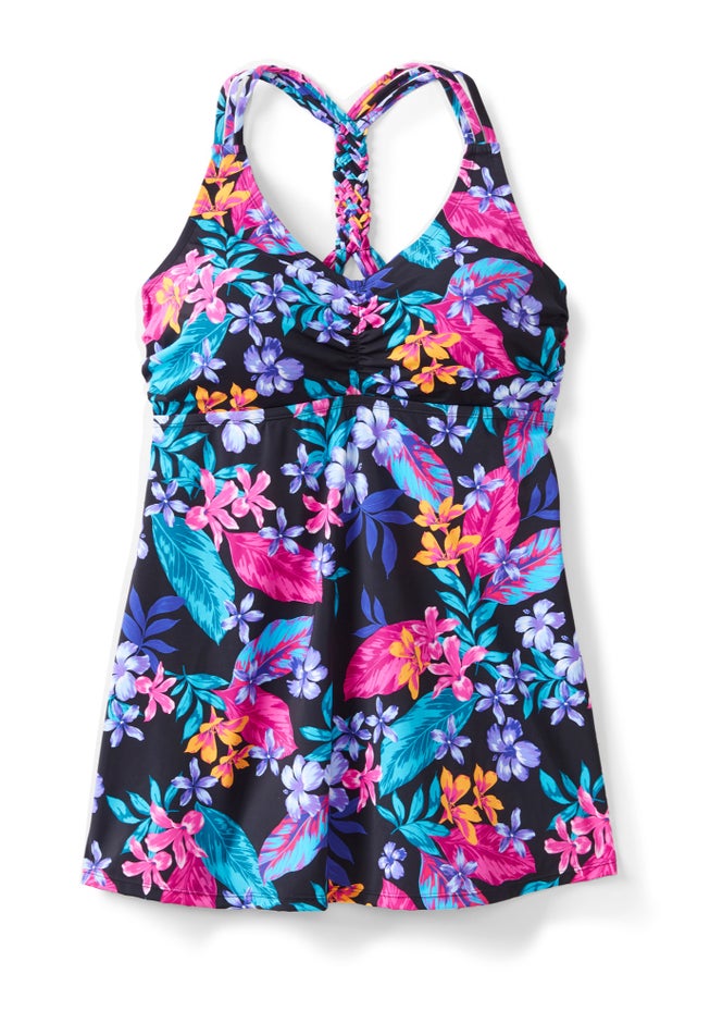 Longer Length Braided Tankini Top image number 2