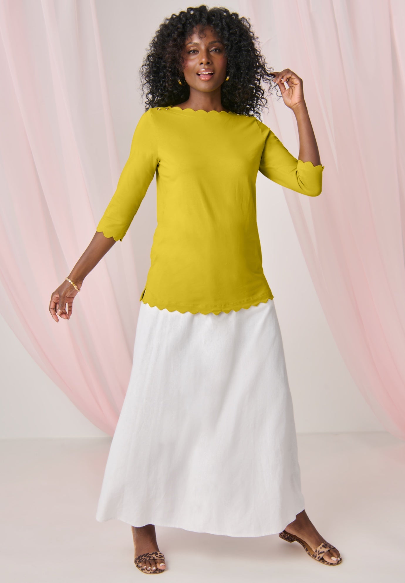 Scallop Boatneck Tunic image number 4