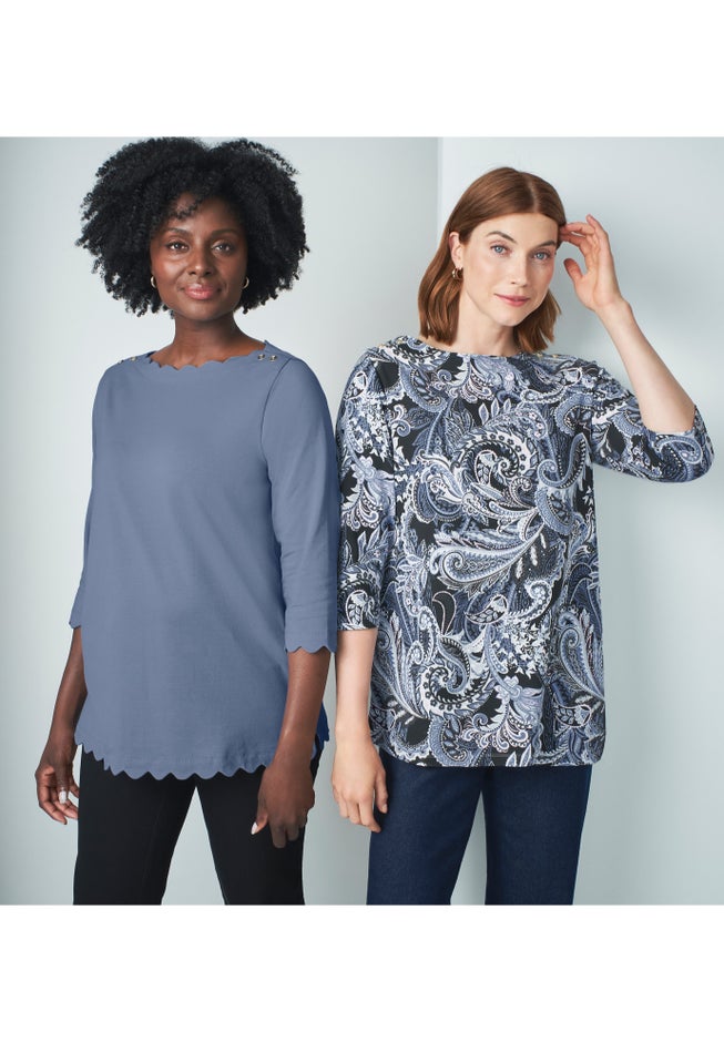 Scallop Boatneck Tunic image number 1