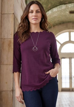 Scallop Boatneck Tunic