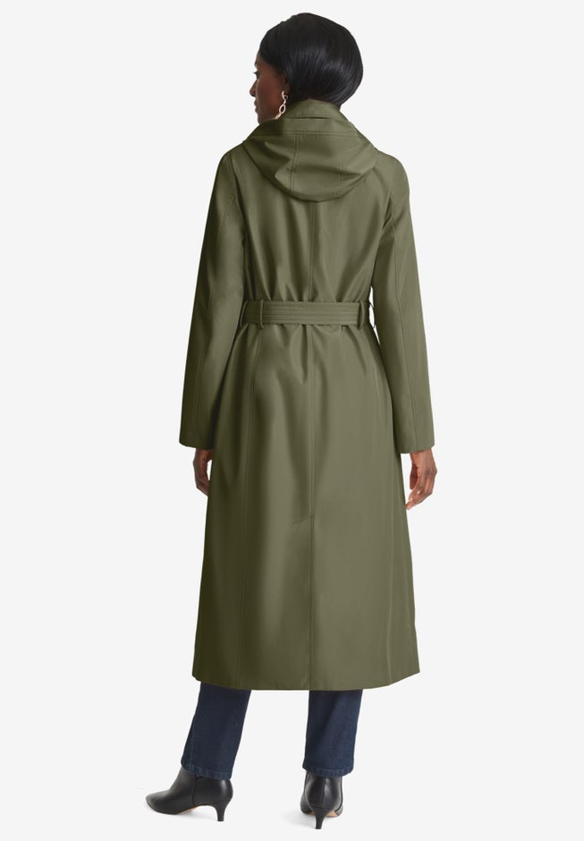 Double Breasted Long Trench Raincoat image number 1