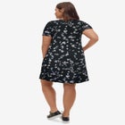 Short Sleeve A-Line Knit Dress image number null