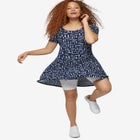 Short Sleeve A-Line Knit Dress image number null