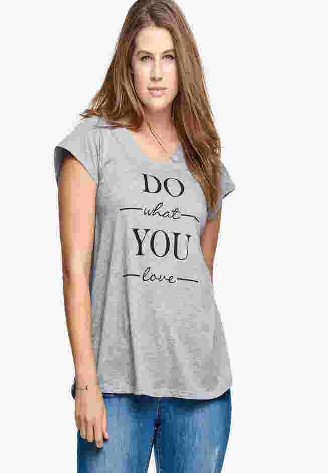 Screenprint V-Neck Tee image number 2