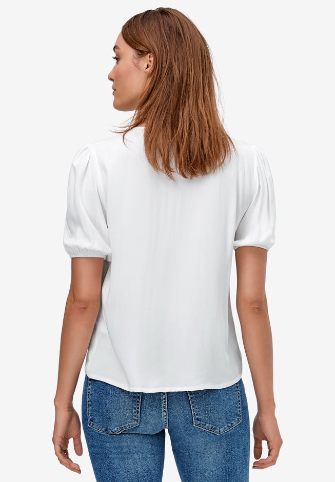 Contrast Button-Front Blouse image number 1