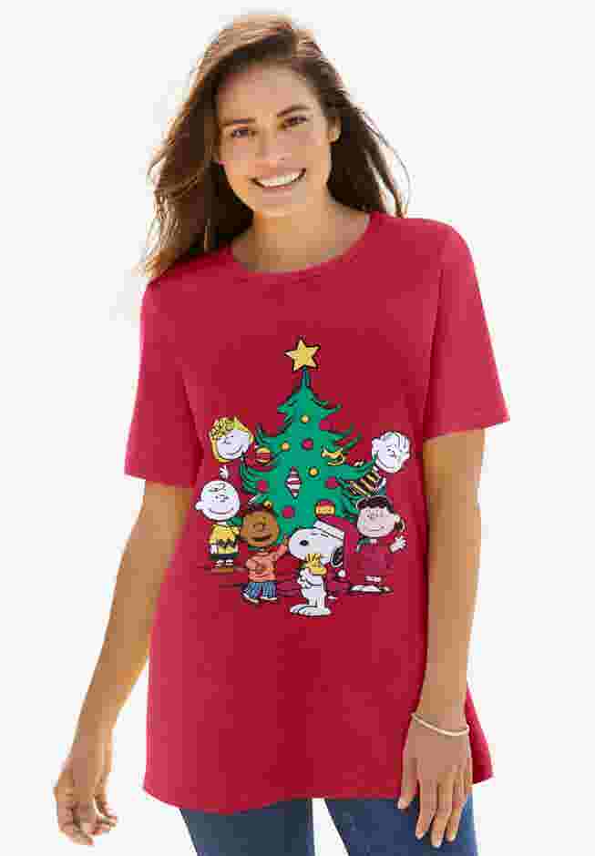 Peanuts Short Sleeve Christmas Friends Tee image number 0