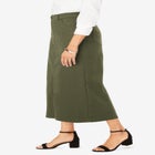 True Fit Stretch Denim Midi Skirt image number null