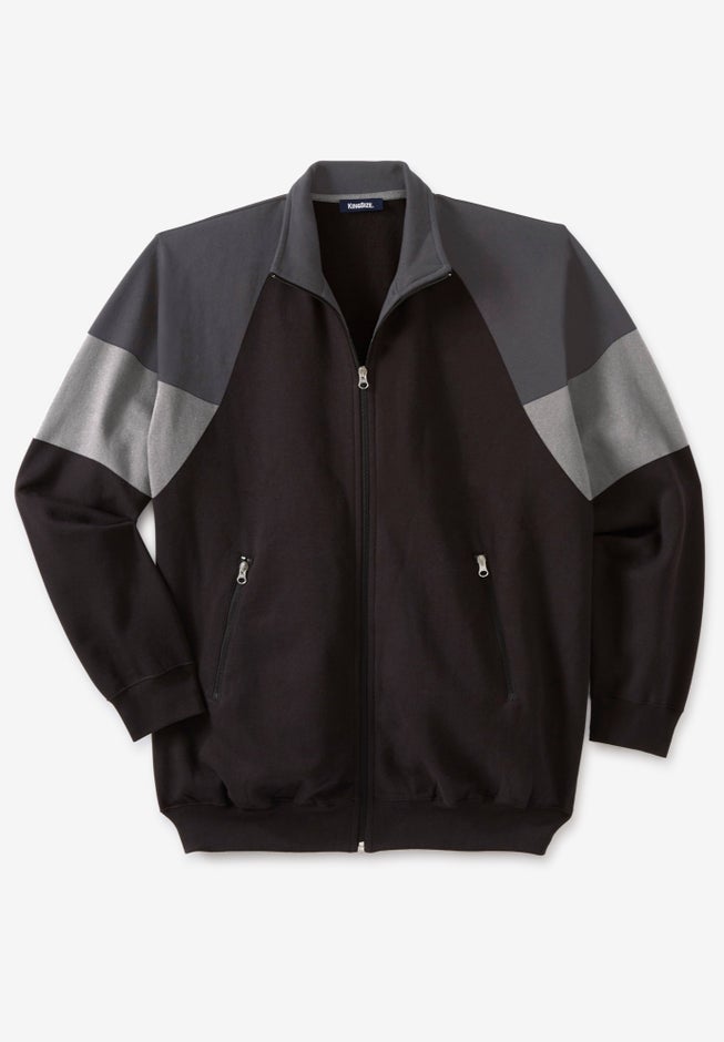 KS Sport&trade; Wicking Color Block Full Zip Track Jacket image number 1