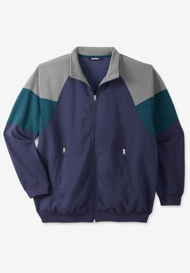 KS Sport&trade; Wicking Color Block Full Zip Track Jacket image number 1