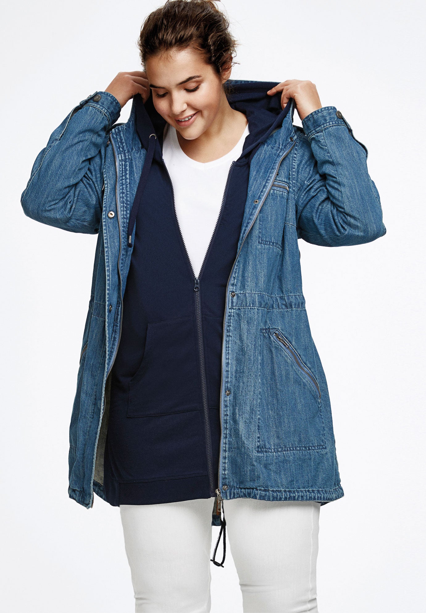 トップス Lafayette Washed Denim Anorak Jacket 24402991_54415069_1000.jpg