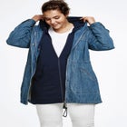 Hooded Anorak Denim Jacket image number null