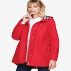 Water-Resistant A-Line Snap-Front Hooded Raincoat image number null