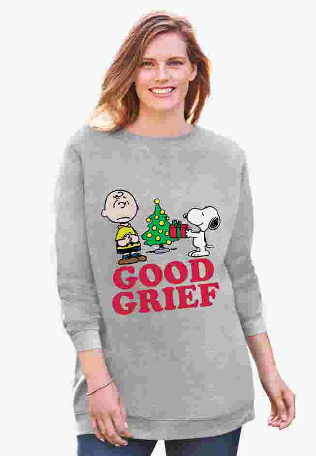 Peanuts Christmas Snoopy Good Fleece Sweatshirt image number 0