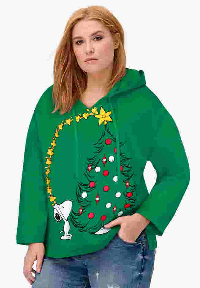 Peanuts Snoopy Christmas Hooded Sweatshirt image number 0