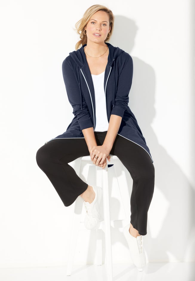 Cloud Knit French Terry Zip-Front Hoodie image number 1