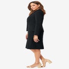 Stretch Crepe Single-Breasted Jacket Dress image number 3