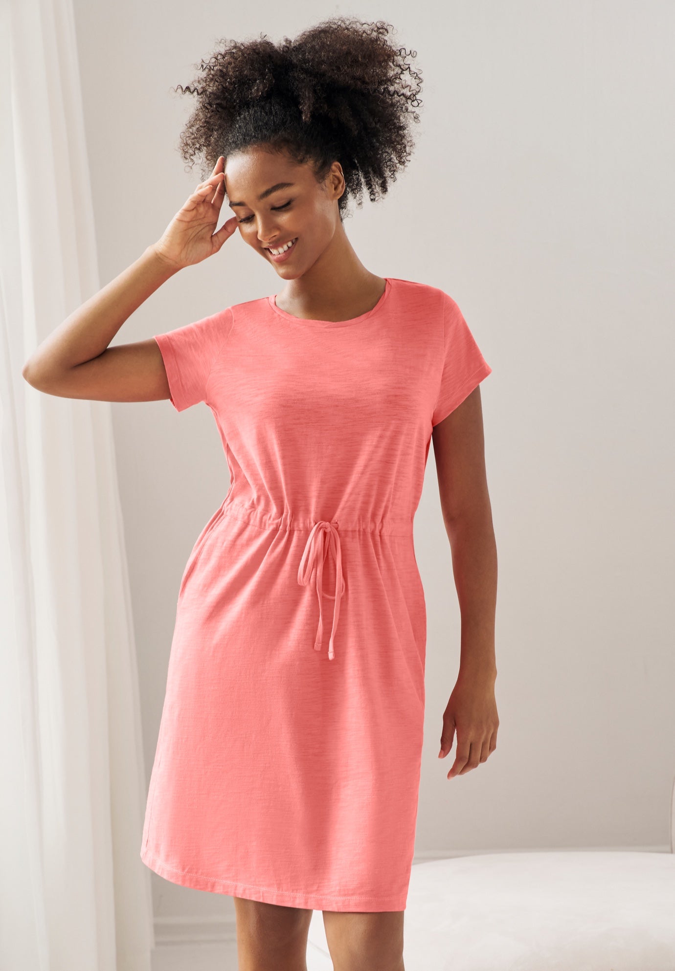 Knit Drawstring Dress image number 0