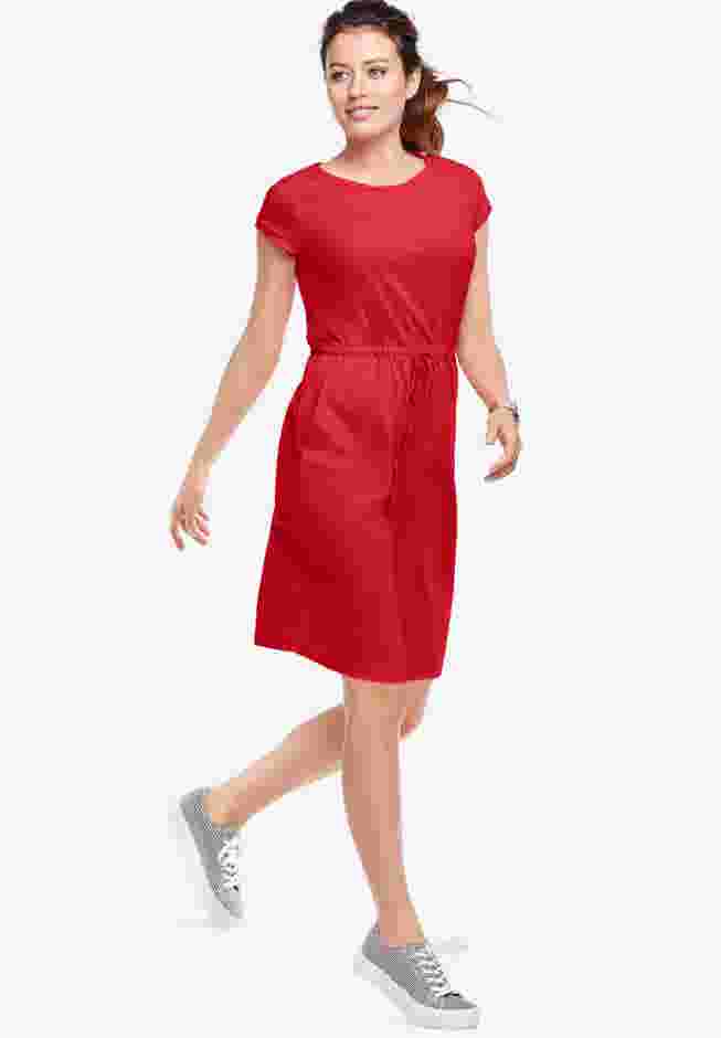 Knit Drawstring Dress image number 0