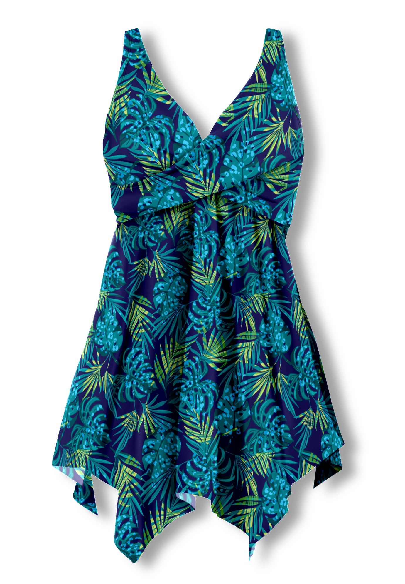 Handkerchief-Hem Two-Piece Swim Dress image number 4