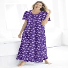 Long Floral Print Cotton Gown image number null