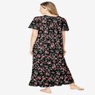 Long Floral Print Cotton Gown image number null