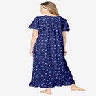 Long Floral Print Cotton Gown image number null
