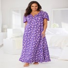 Long Floral Print Cotton Gown image number null