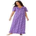 Long Floral Print Cotton Gown image number null