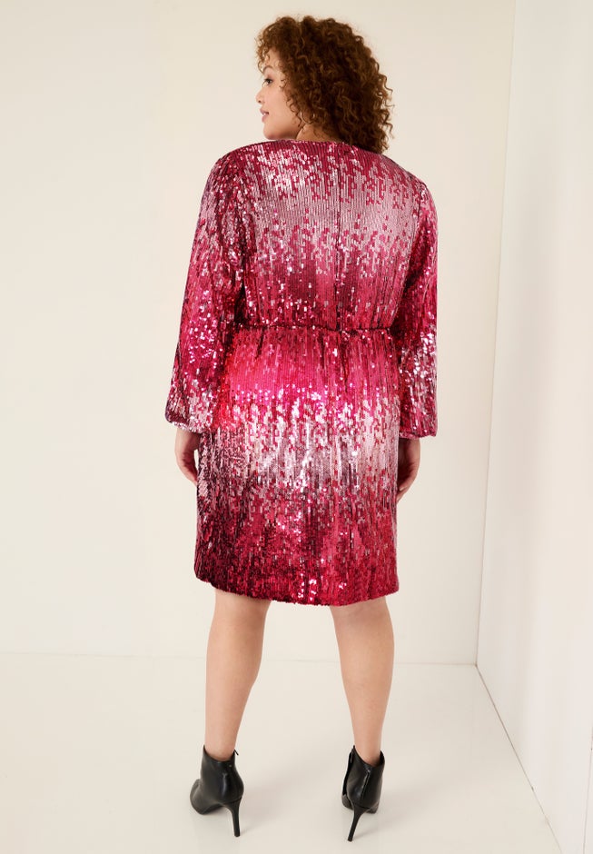 Sequin Mockneck Dress image number null