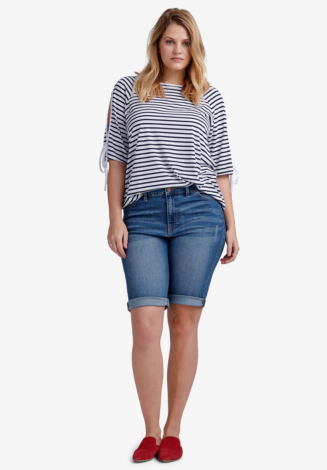 Denim Bermuda Shorts image number 3