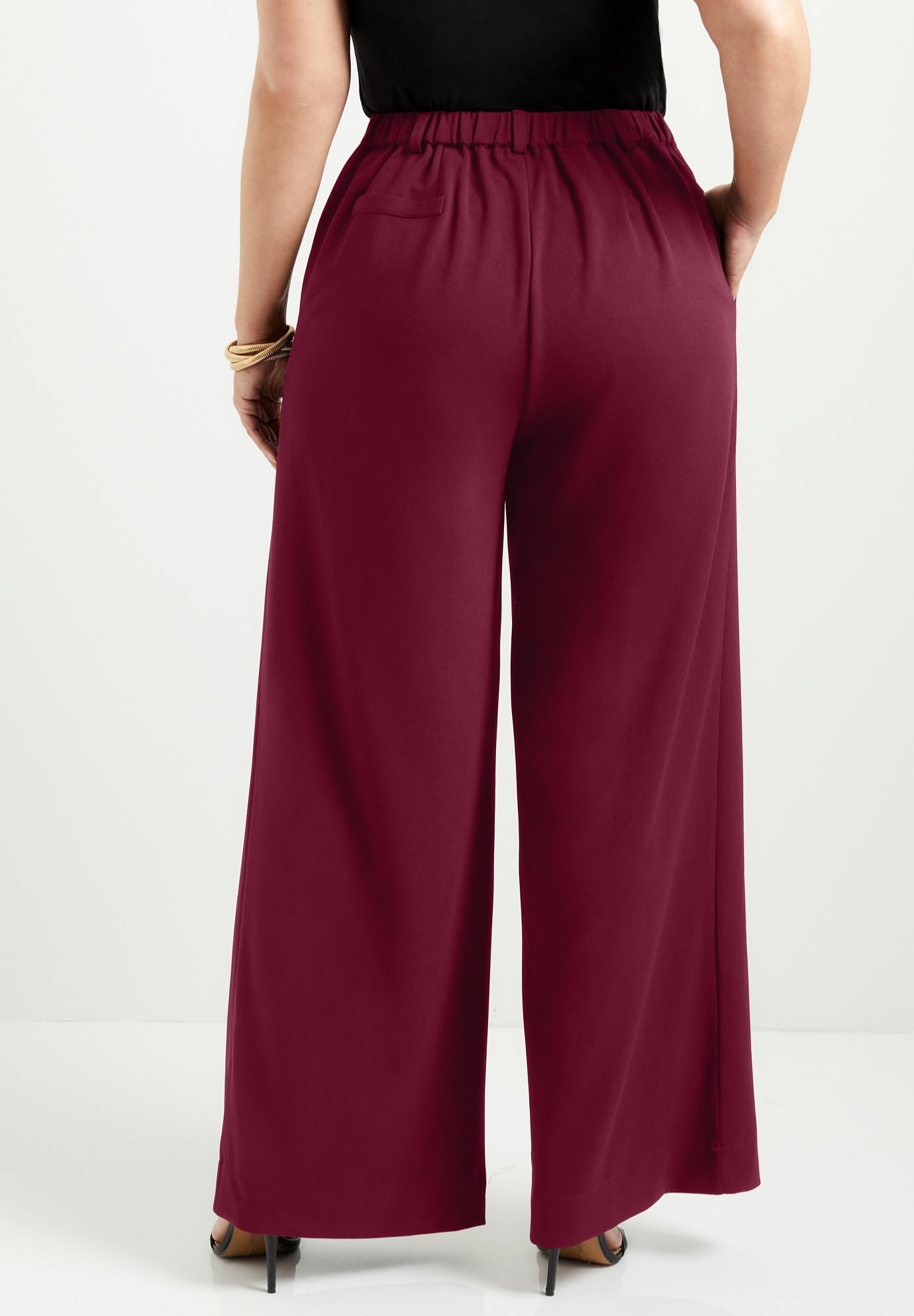 Pleated Wide-Leg Trousers image number 1