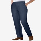 Straight Leg Fineline Pull-On Stretch Denim Jeans image number null