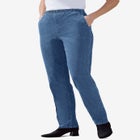 Straight Leg Fineline Pull-On Stretch Denim Jeans image number null