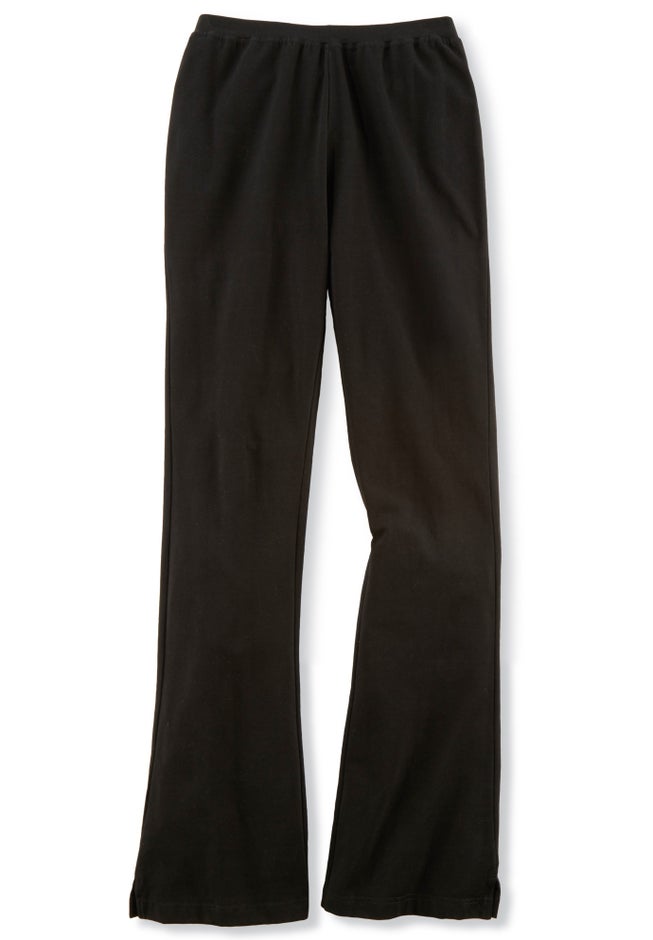 Stretch Ponte Knit Pull-On Bootcut Pants image number 6