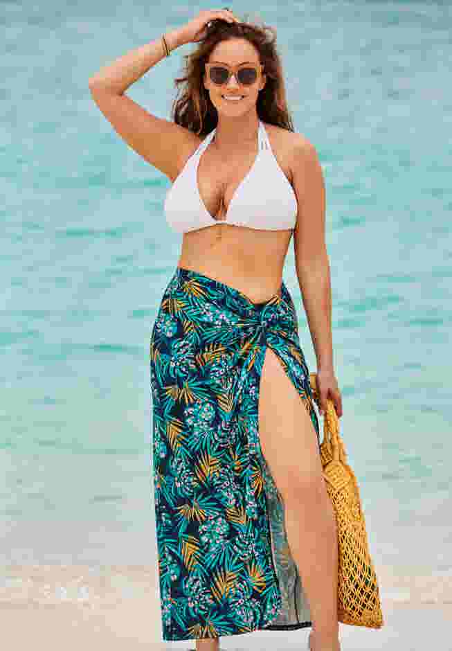 Pack & Go Wrinkle-Resistant Sarong Skirt Cover Up image number 3