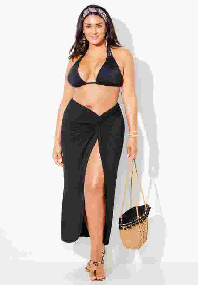 Pack & Go Wrinkle-Resistant Sarong Skirt Cover Up image number 0