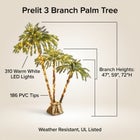 Pre-Lit 3-Branch Palm Tree image number null