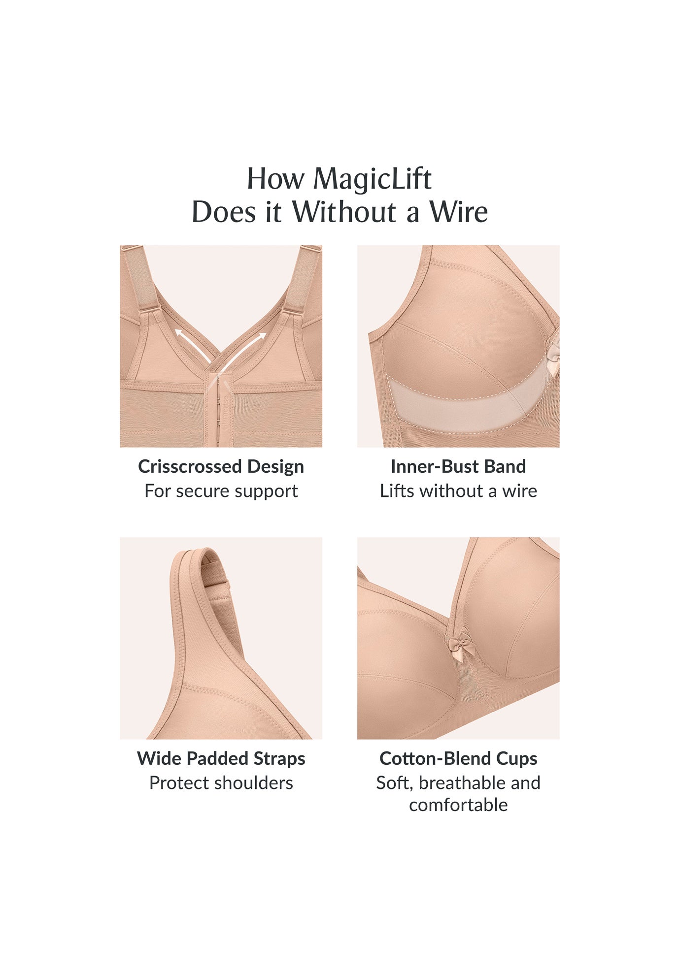 Glamorise&reg; Magic Lift&reg; Medium-Impact Wireless Sport Bra 1005 image number 5