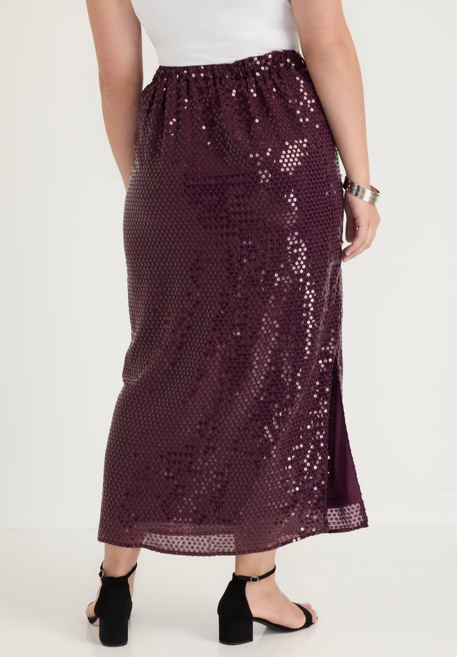 Sequined Midi Skirt image number null