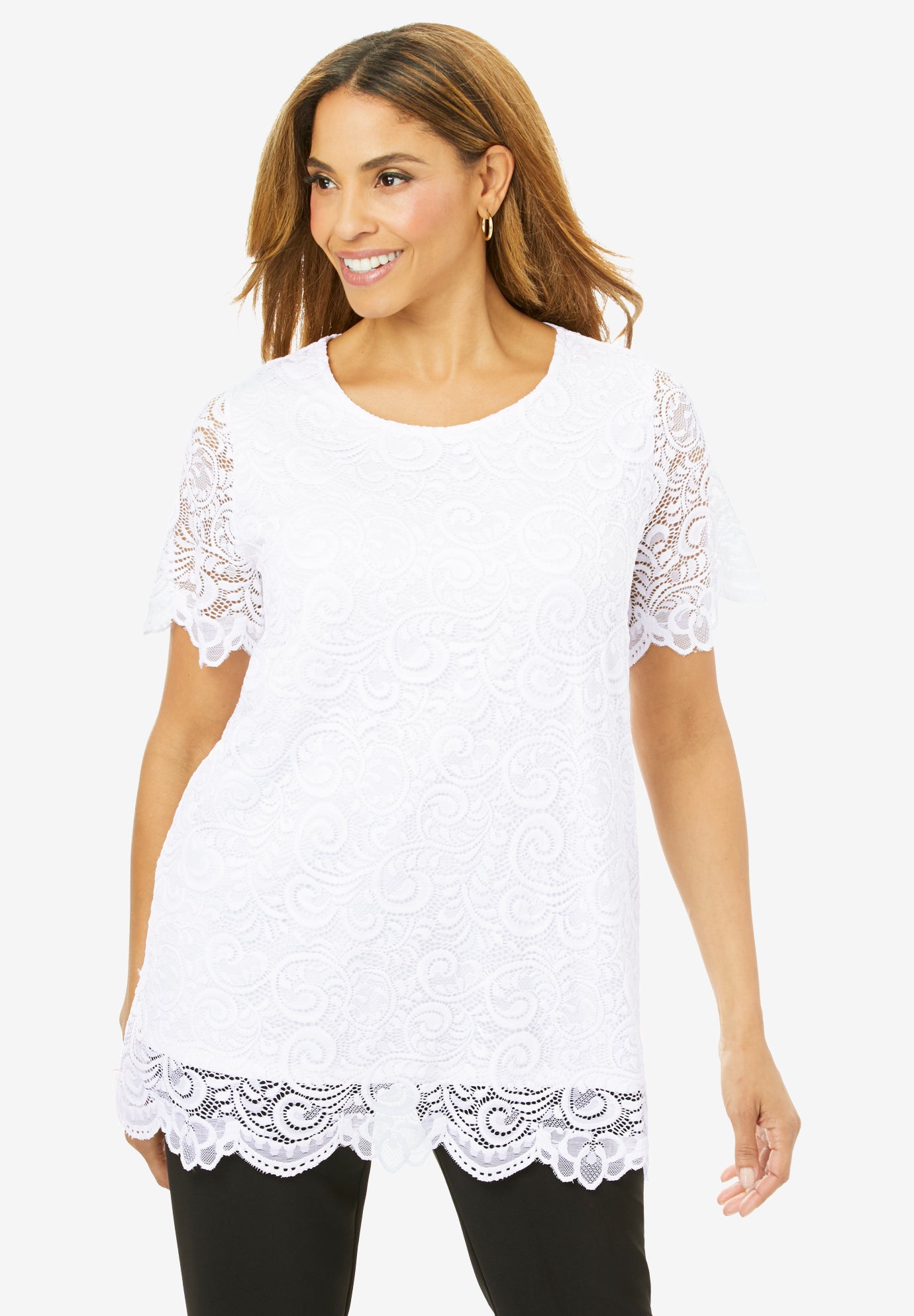 Stretch Lace Tunic image number 0